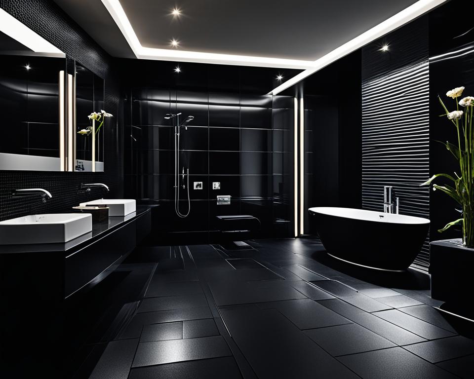 black bathroom lighting ideas