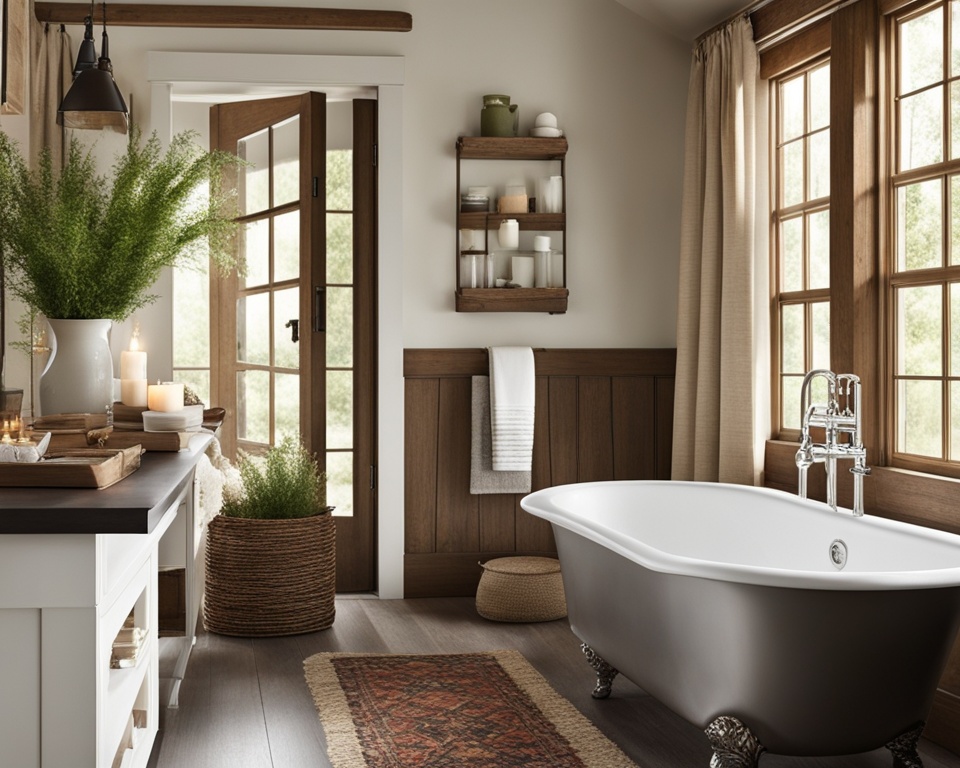 cozy farmhouse bathroom