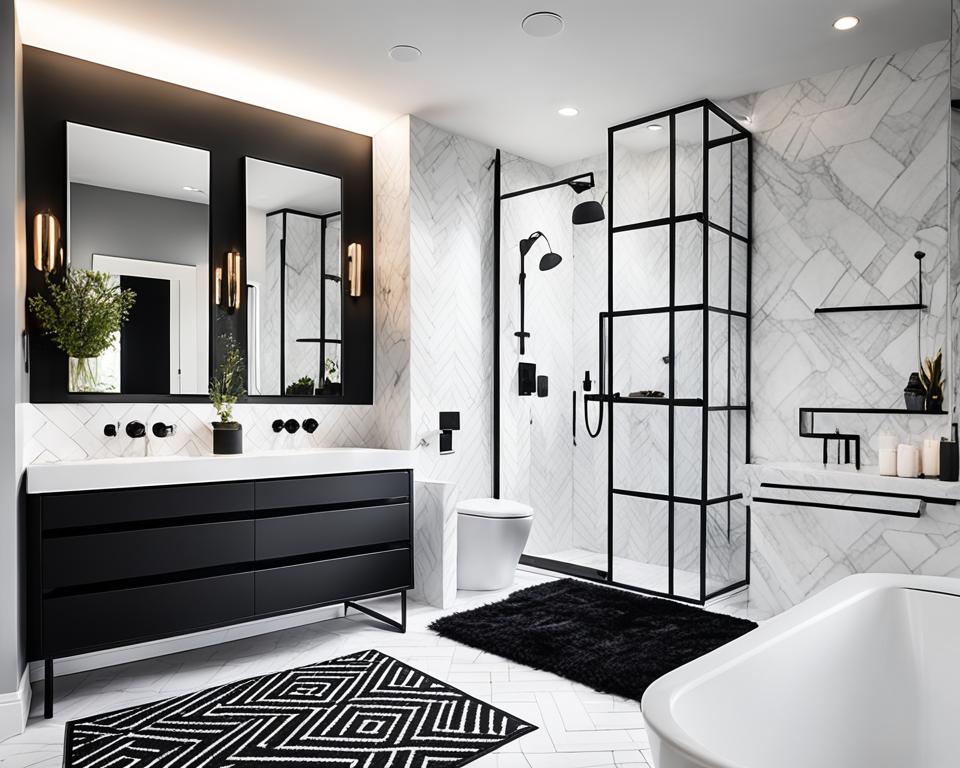 designing a black bathroom