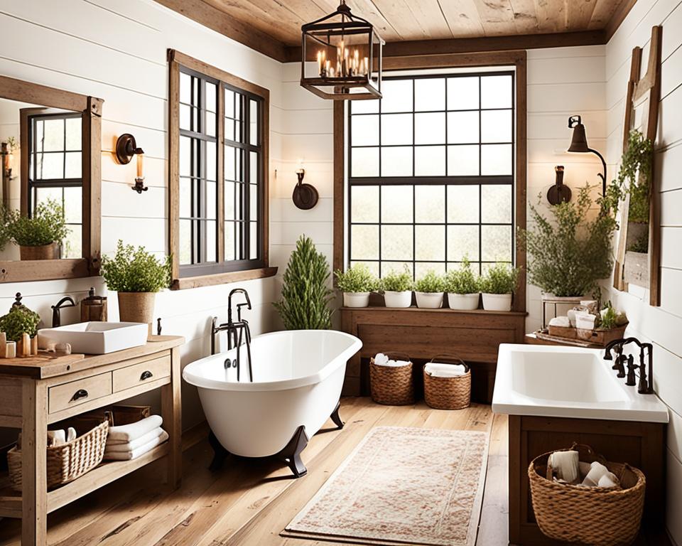 farmhouse bathroom colors