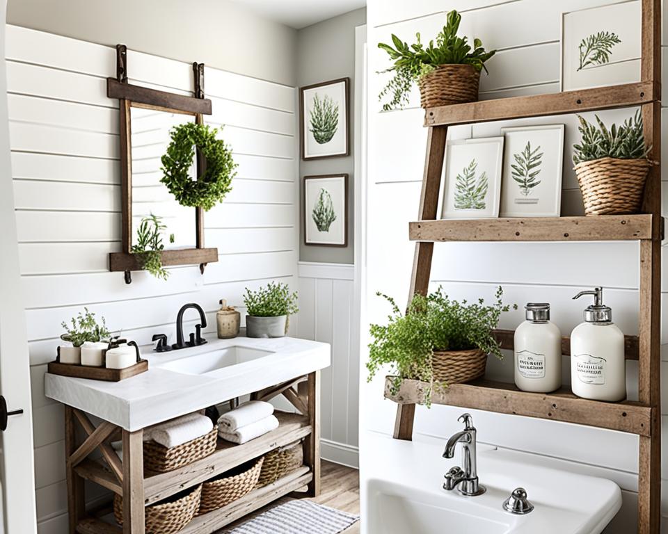 farmhouse bathroom decor vintage