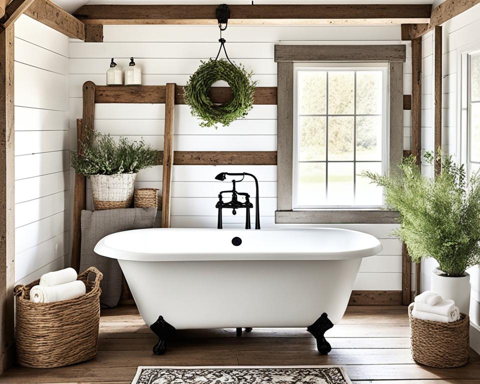 farmhouse bathroom textures