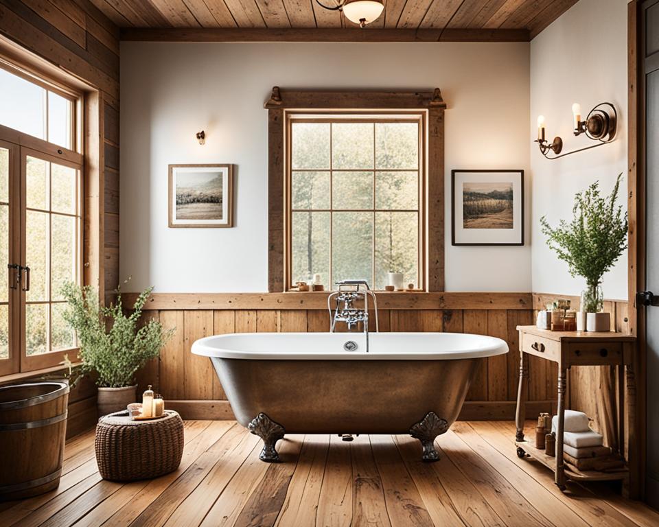 rustic bathroom flooring