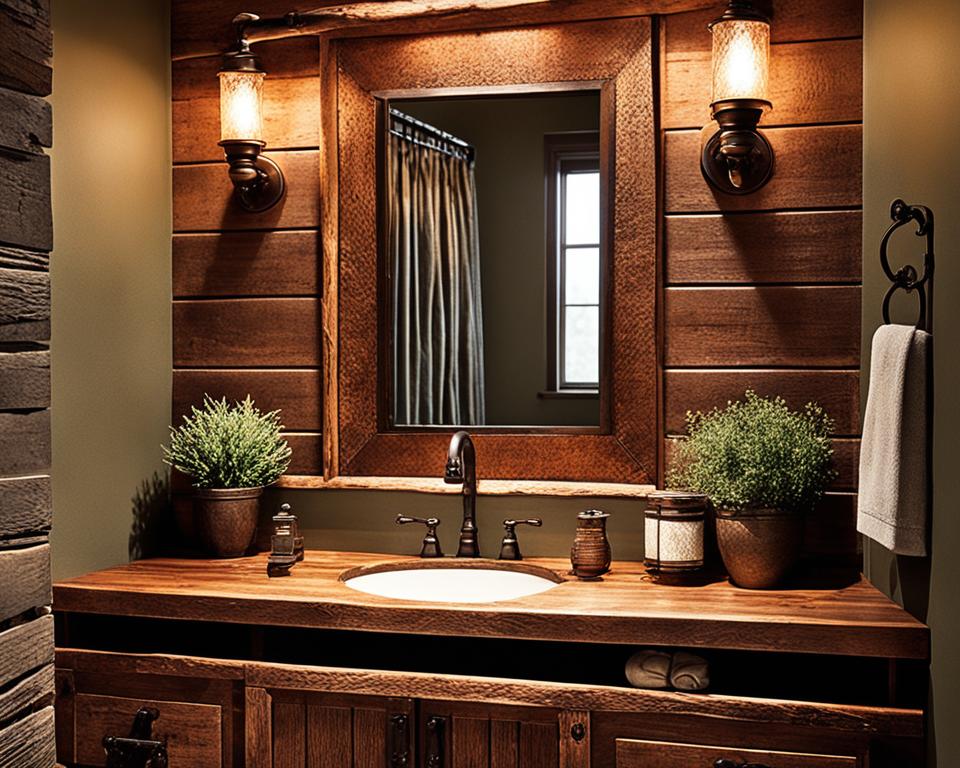 rustic bathroom lighting