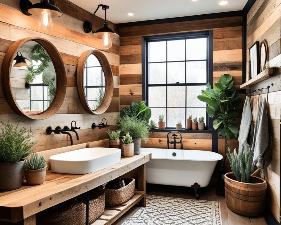 rustic bathroom style