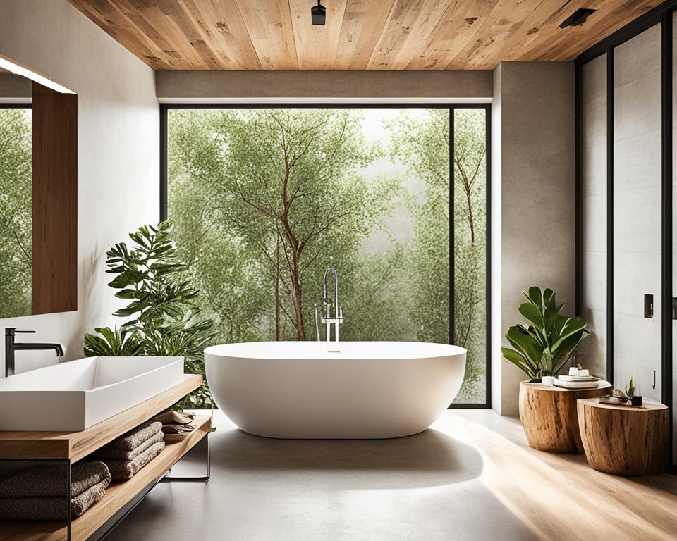 rustic modern bathroom