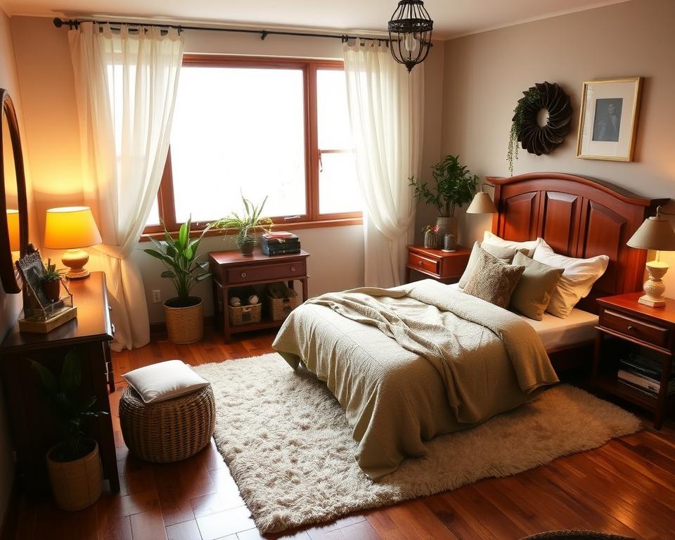 cherry wood bedroom