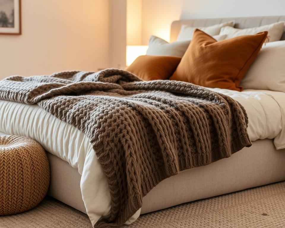 chunky knit blanket